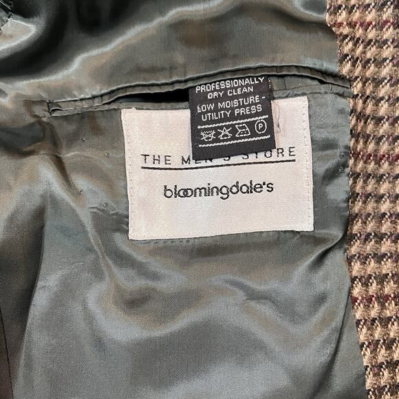 Vintage Gieves & Hawkes Houndstooth Brown Blazer 42R 32 Wool Blend See Note - Picture 12 of 16